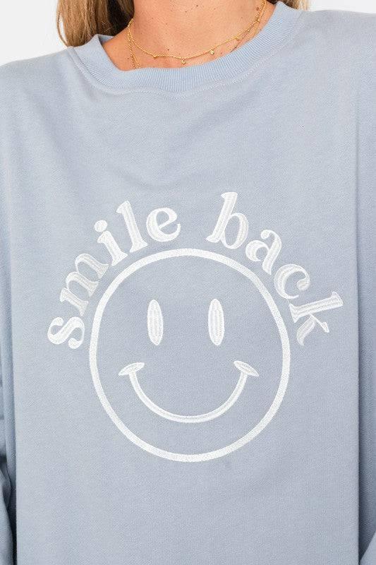 Le lis Smile Back Embroidered Sweatshirt Sweatshirts