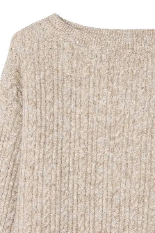 Women's Oversized Cable Knit Sweater - Cozy and Stylish Sweaters