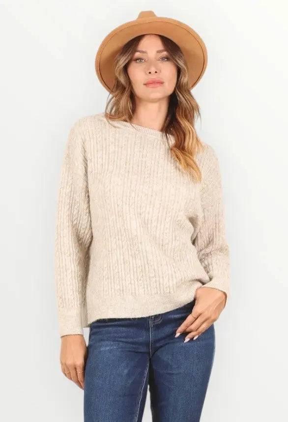 Women's Oversized Cable Knit Sweater - Cozy and Stylish Sweaters