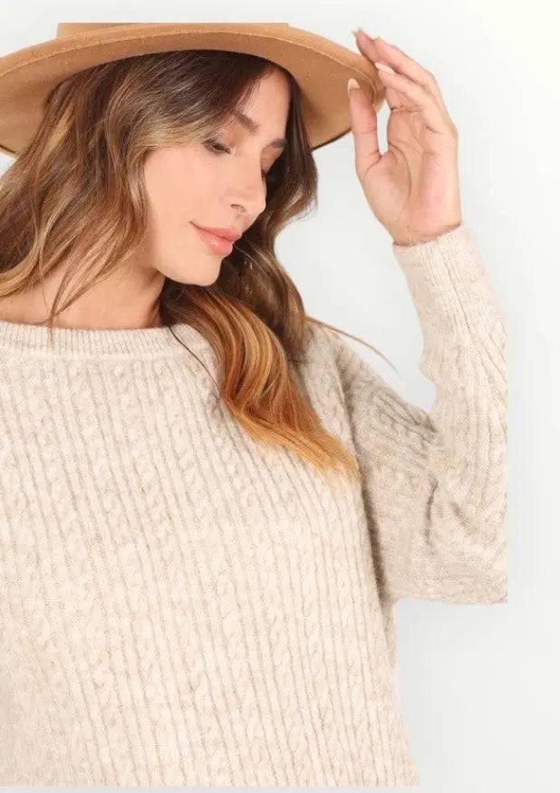 Women's Oversized Cable Knit Sweater - Cozy and Stylish Sweaters