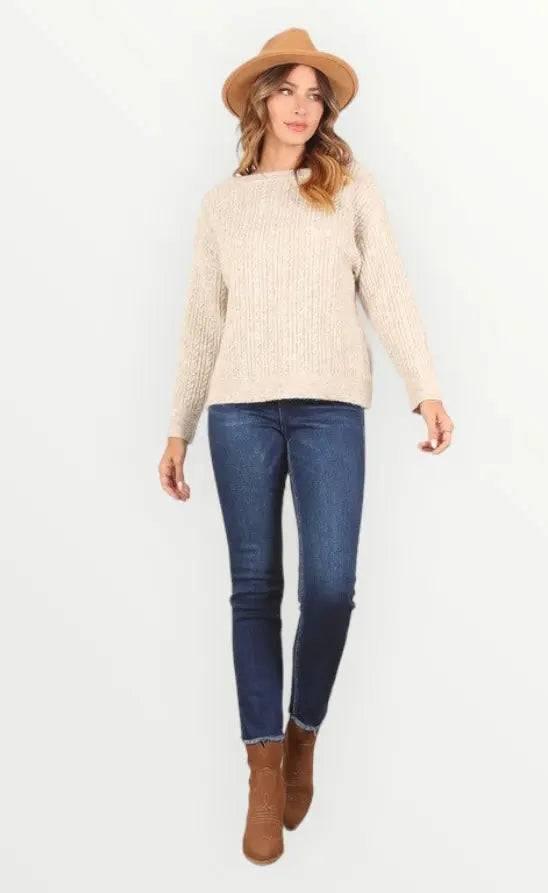 Women's Oversized Cable Knit Sweater - Cozy and Stylish Sweaters