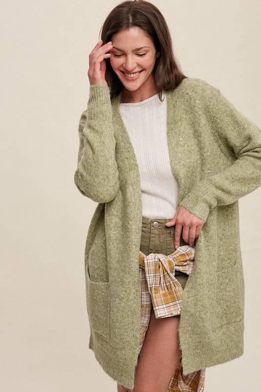 Listicle open knit cardigan Cardigans