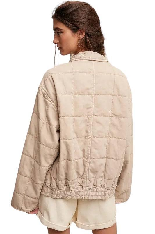 Quilted denim zip jacket Coats & Jackets