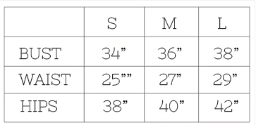Listicle size chart