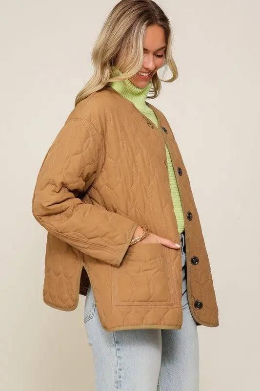 Oversized quilted puffer jacket Coats & Jackets