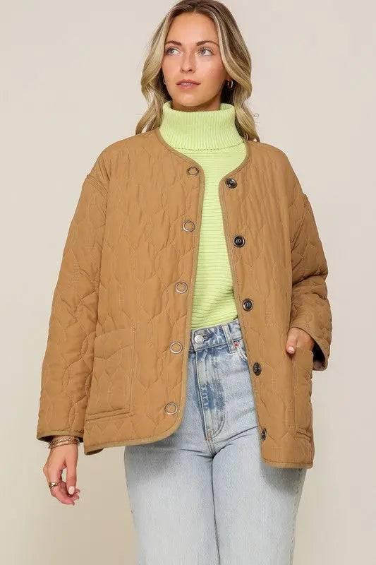 Oversized quilted puffer jacket Coats & Jackets