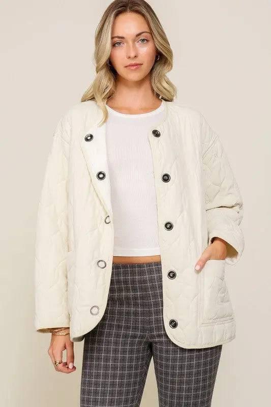 Oversized quilted puffer jacket Bone Coats & Jackets