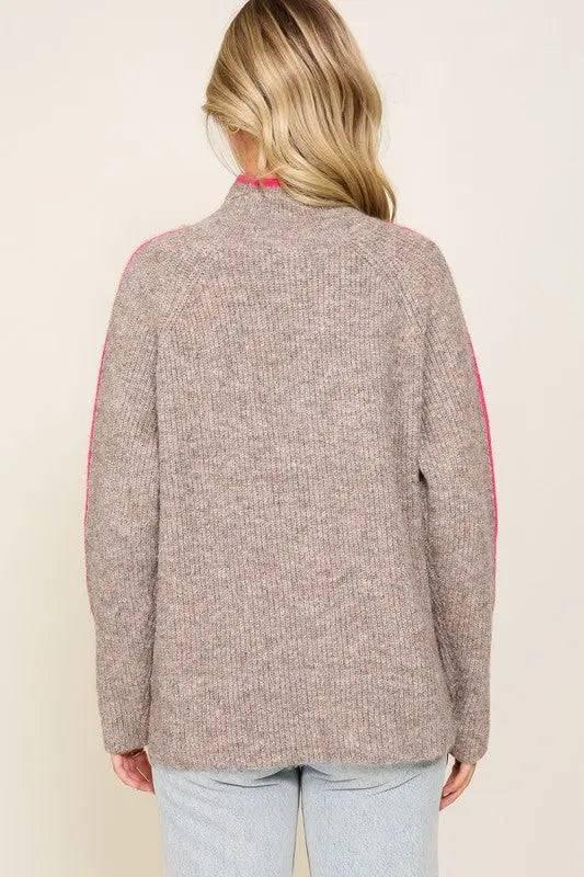 Raglan sleeve funnel neck sweater Sweaters