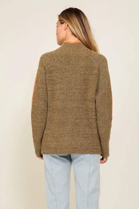 Raglan sleeve funnel neck sweater Sweaters