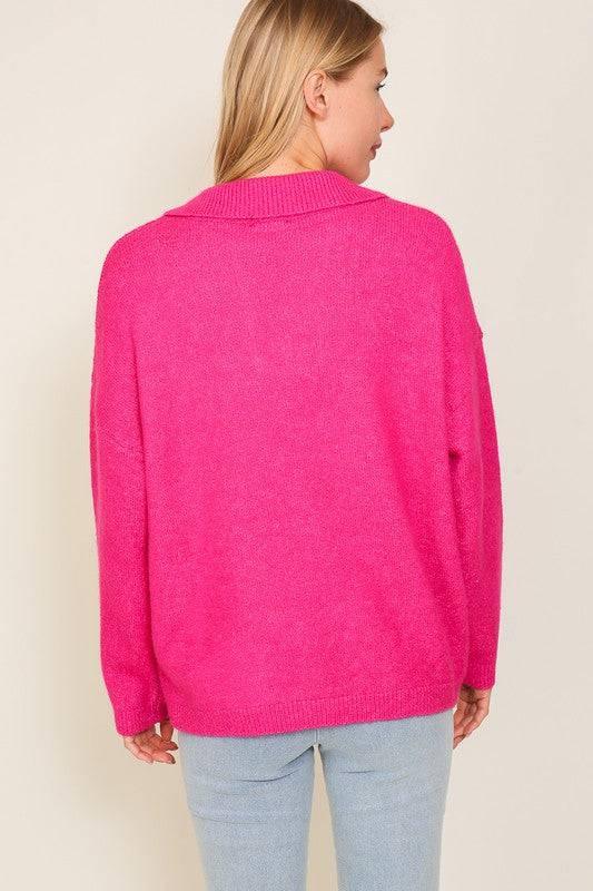 Lumiere front tie long sleeve sweater Sweaters