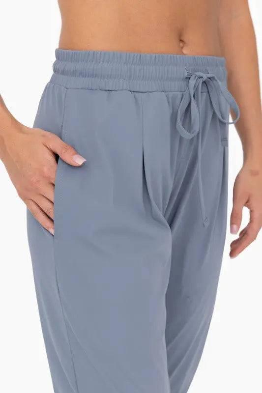 Silky pleated stretch jogger pants Lounge Pants