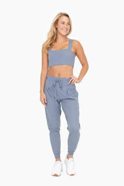 Silky pleated stretch jogger pants Lounge Pants