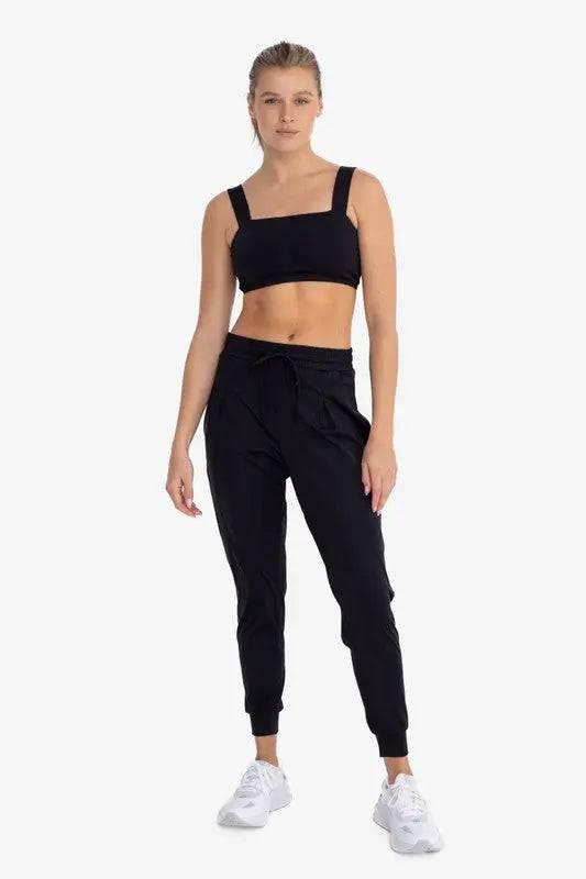 Silky pleated stretch jogger pants Lounge Pants