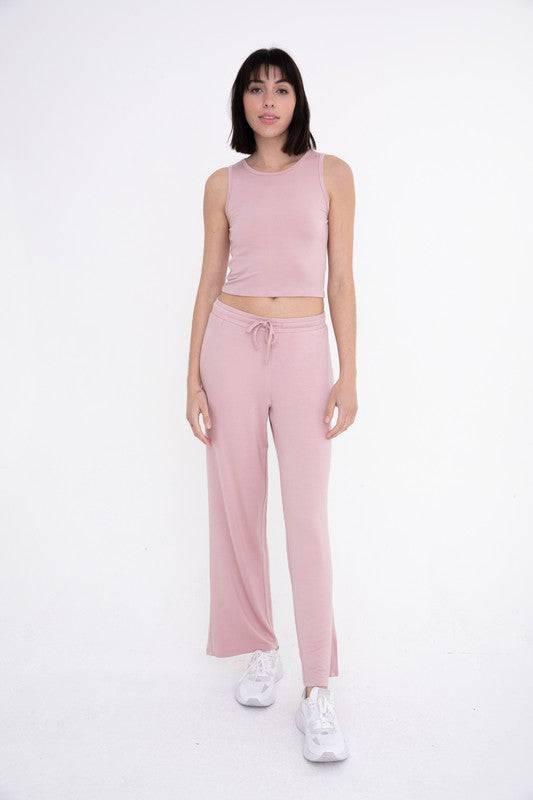 Mid-rise lounge terry pant Lounge Pants