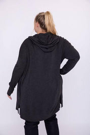 Mono b plus size hooded open cardigan Cardigans