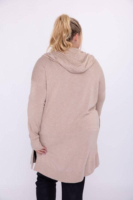 Mono b plus size hooded open cardigan Cardigans