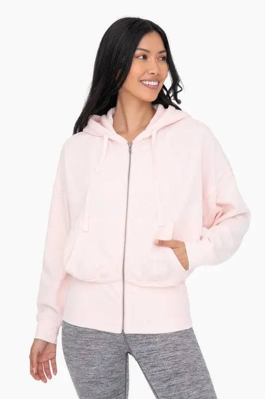 Mono B Blush Fleece ZIp Hoodie PEARL BLUSH S Hoodies