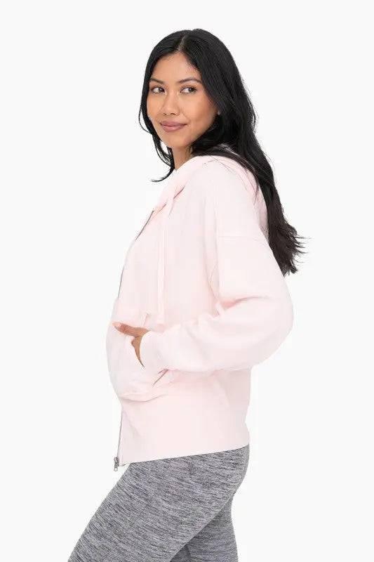 Mono B Blush Fleece ZIp Hoodie Hoodies