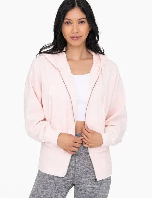 Mono B Blush Fleece ZIp Hoodie Hoodies