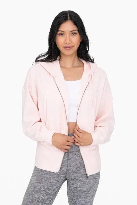 Mono B Blush Fleece ZIp Hoodie Hoodies