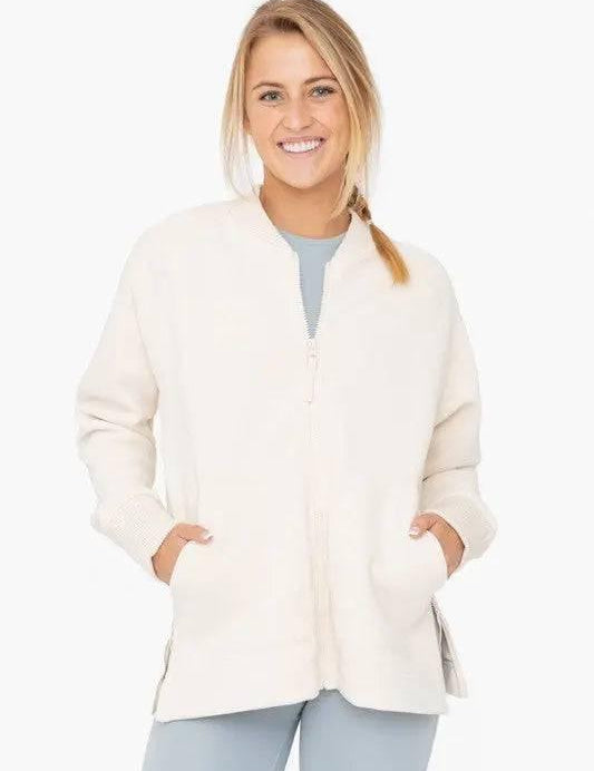 Mono B Cozy Microfleece Zip Jacket Coats & Jackets