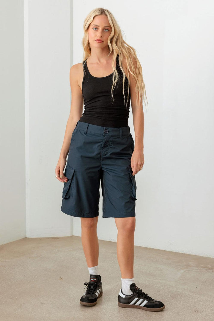 Navy Cargo Bermuda Shorts Shorts