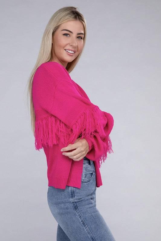 Women's tassle open cardigan Cardigans