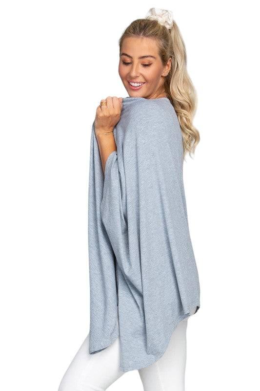 Oversized Batwing Sleeve Open Cardigan Cardigans