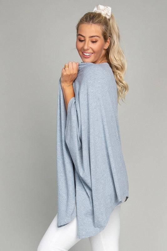 Oversized Batwing Sleeve Open Cardigan Cardigans