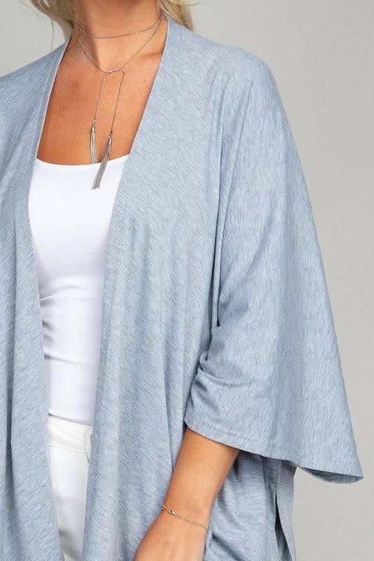 Oversized Batwing Sleeve Open Cardigan Cardigans