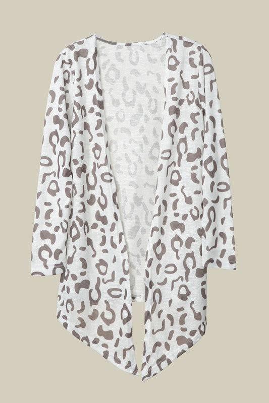 Leopard print open cardigan Cardigans