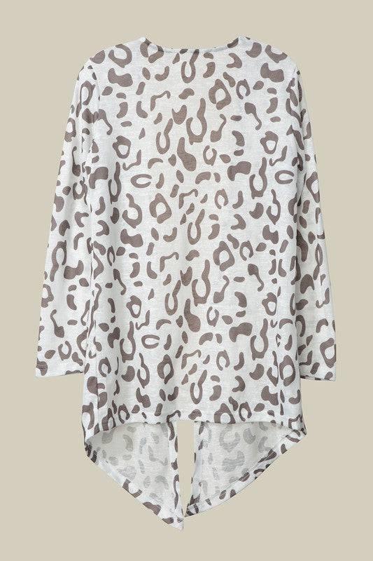 Leopard print open cardigan Cardigans