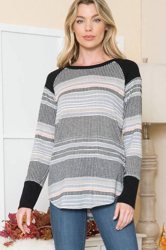 Womens striped lightweight sweater Sweaters