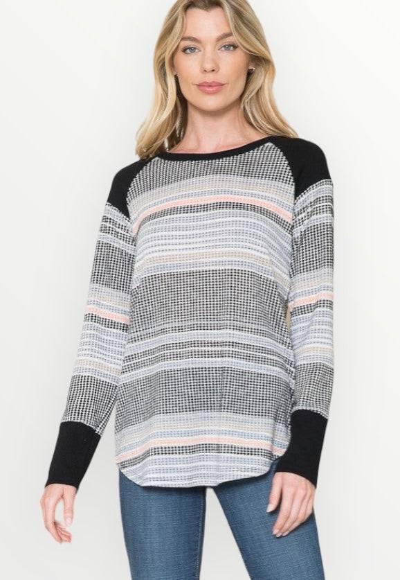 Womens striped lightweight sweater Sweaters