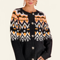 BiBi Ethnic Pattern Button Up Knit Cardigan - DAVERRI FASHIONS
