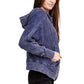 Zenana Acid Washed Hoodie Jacket Coats & Jackets