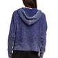 Zenana Acid Washed Hoodie Jacket Coats & Jackets