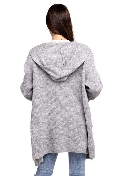 Zenana Hooded Cardigan Sweater Cardigans