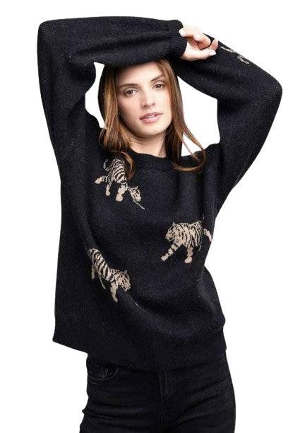 Bibi Tiger Pattern Sweater Sweaters