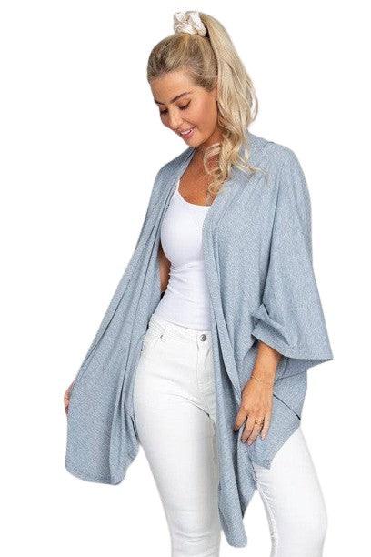 Oversized Batwing Sleeve Open Cardigan Cardigans