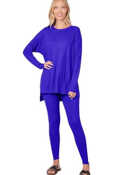 Zenana Long Sleeve Tunic Lounge Set Loungewear