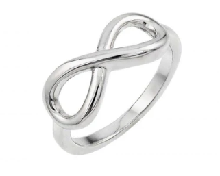 Polished Sterling Silver Infinity Ring Rings