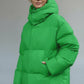 Pocketed Zip Up Hooded Puffer Jacket