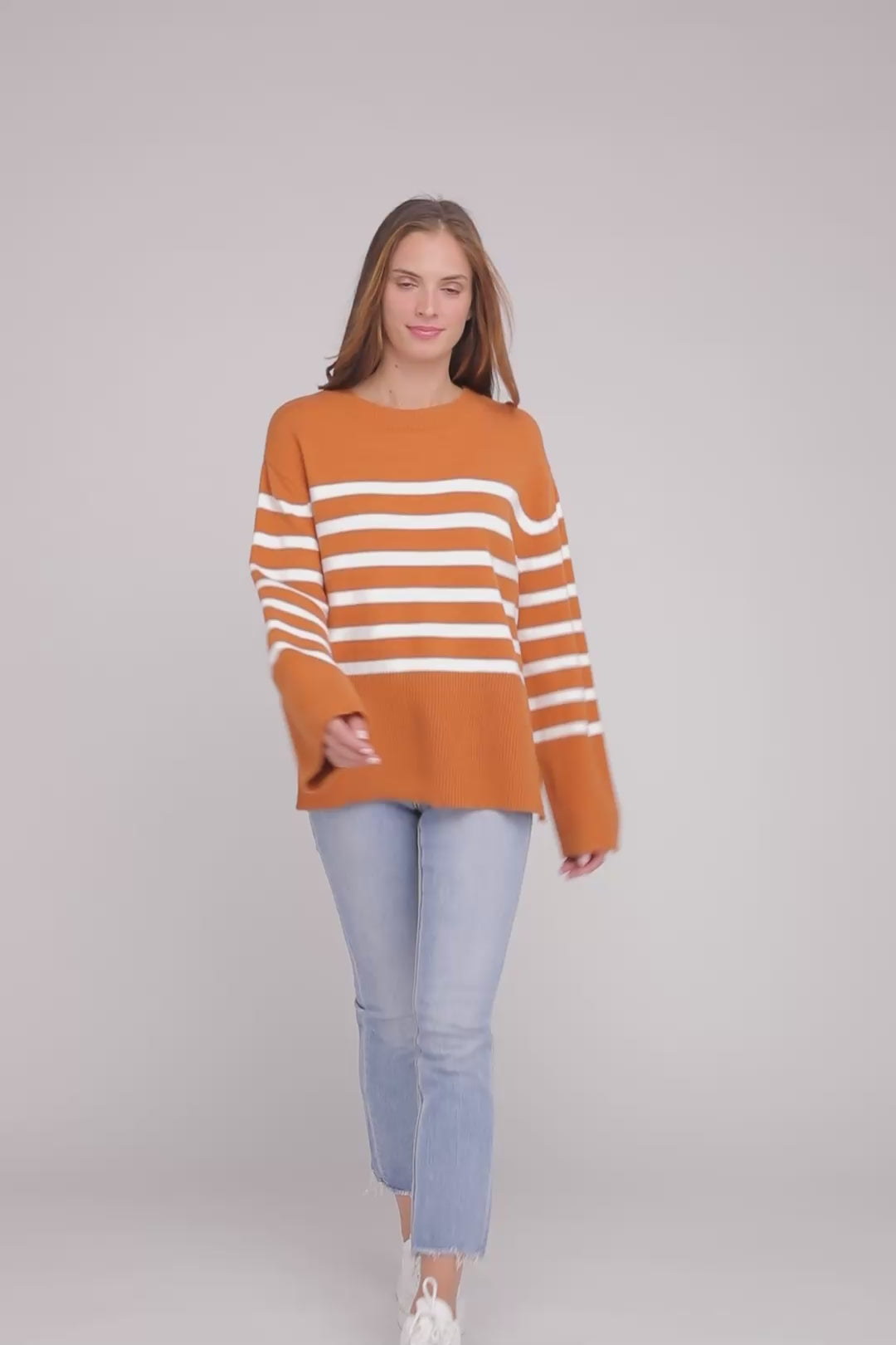 Bibi Ribbed Striped Sweater