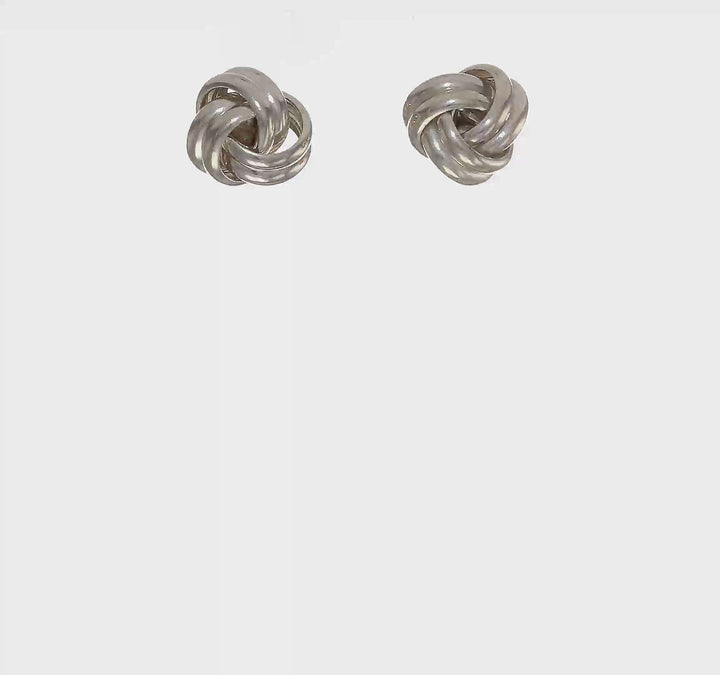 Sterling Silver Polished Love Knot Earrings