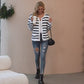 Striped Button Front Cardigan