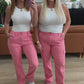 Judy Blue Pink High Rise Cargo Jeans