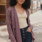 Plum Luxe Suede Cardigan