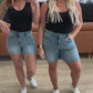 Judy Blue Stretch High Rise Cutoff Denim Shorts Plus Size