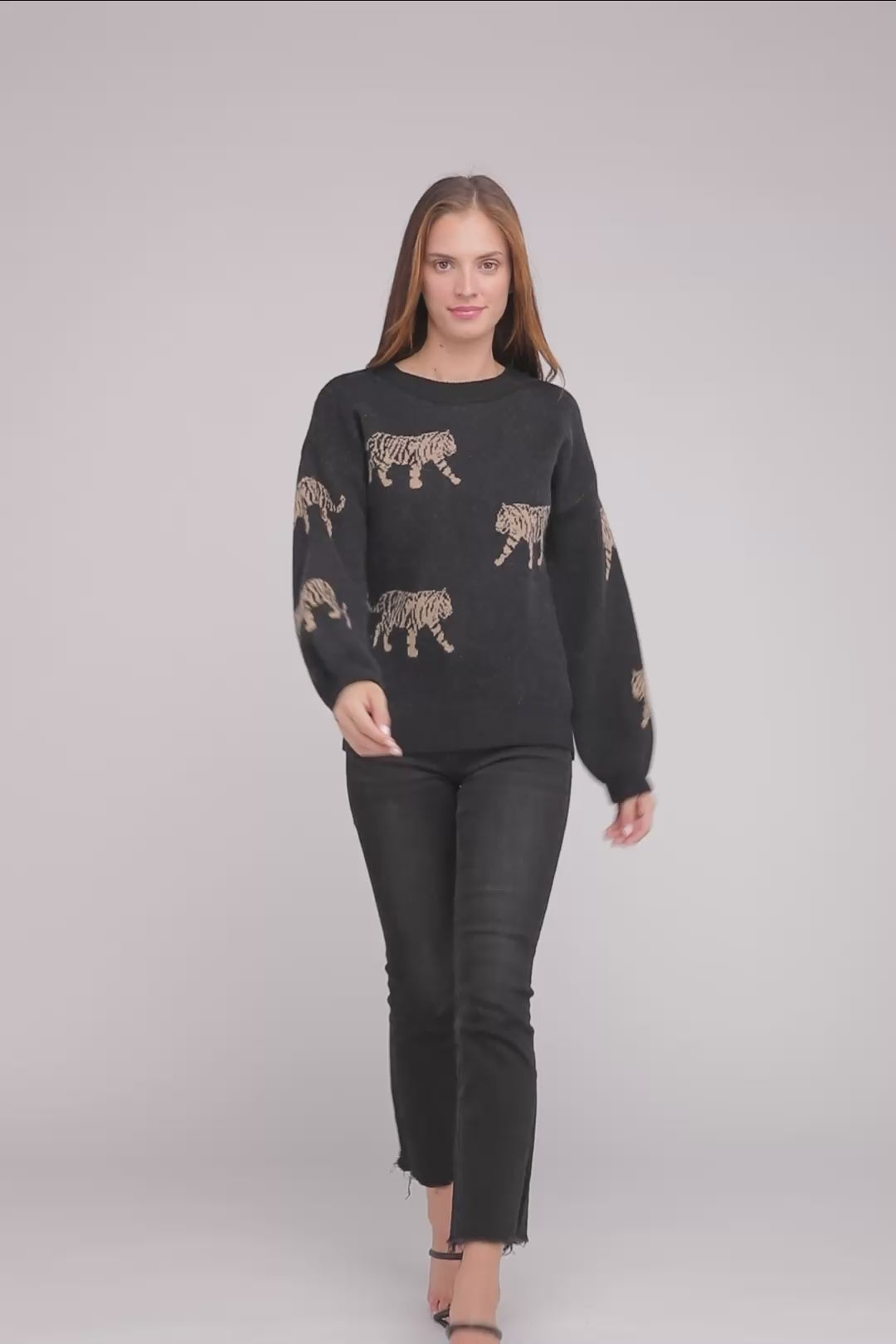 Bibi Tiger Pattern Sweater